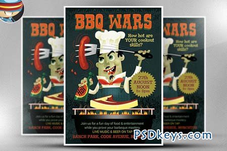 BBQ Wars Flyer Template 66959