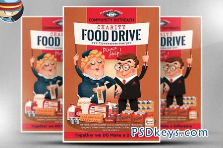 Charity Food Drive Flyer Template 66960