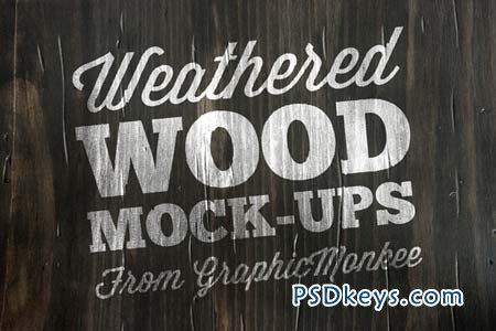 15 Weathered Wood Texture Mock-Ups 97429