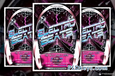 Electro Beats Flyer Template 89509