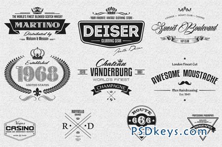 10 Retro Logo Badges And Labels 78150