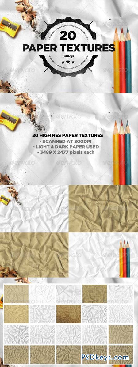 20 Folded Paper Textures 7841672