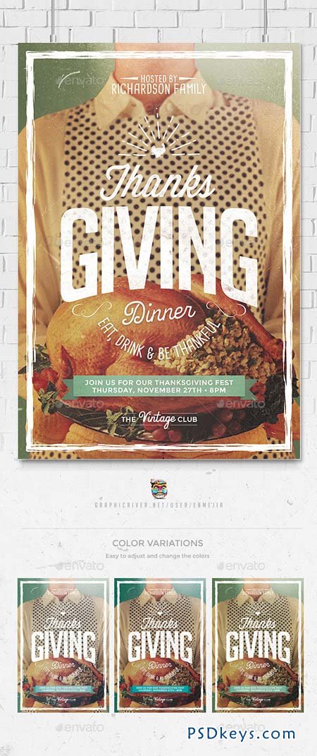 Thanksgiving Day Flyer Template 9213369