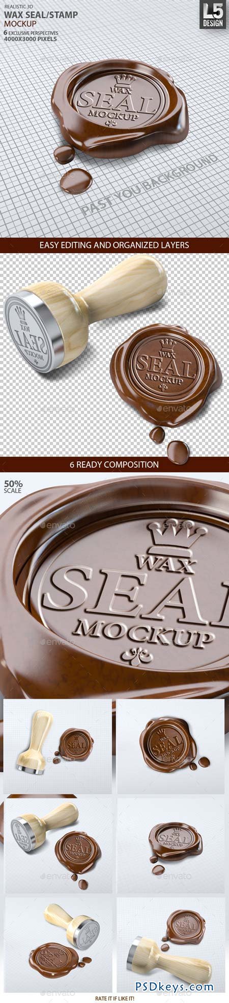 Wax Seal Stamp Mock-up 9250563