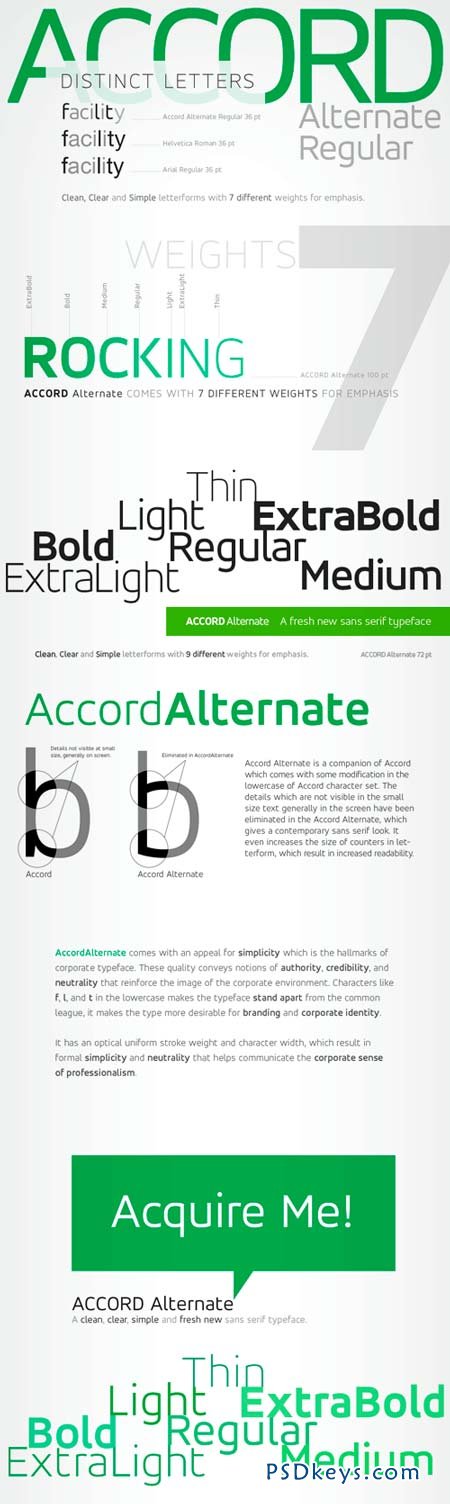Accord Alternate Font Family - 7 Fonts for $336