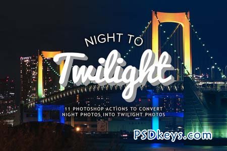 Night to Twilight Photoshop Actions 26064