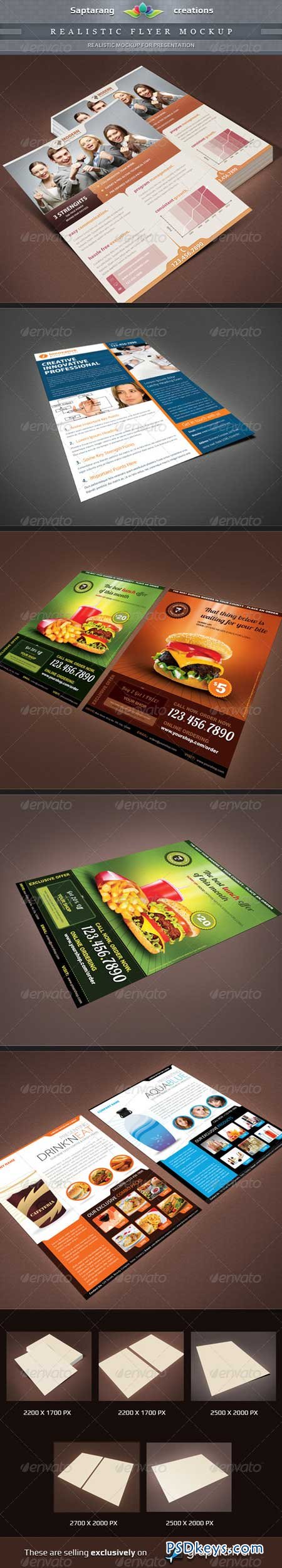 Realistic Flyer Mockup Template 2883602