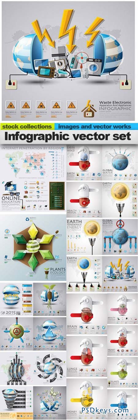 Infographic vector set 25xEPS