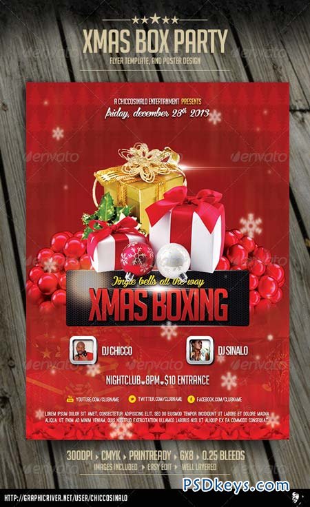 Christmas Boxing Flyer Template 6069589