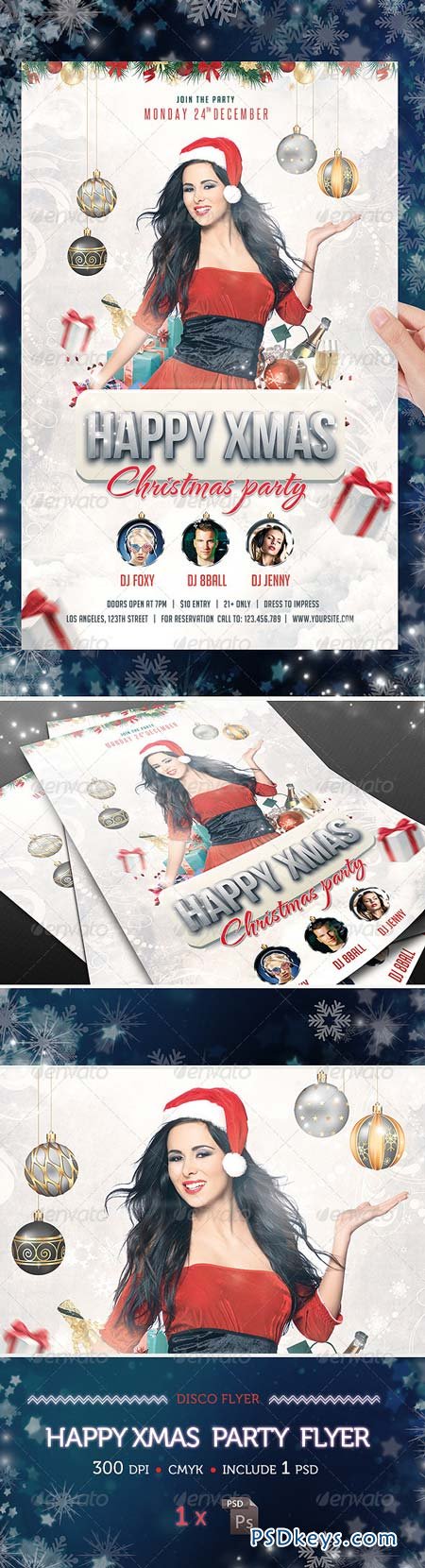 Christmas Party Flyer Template 3368223