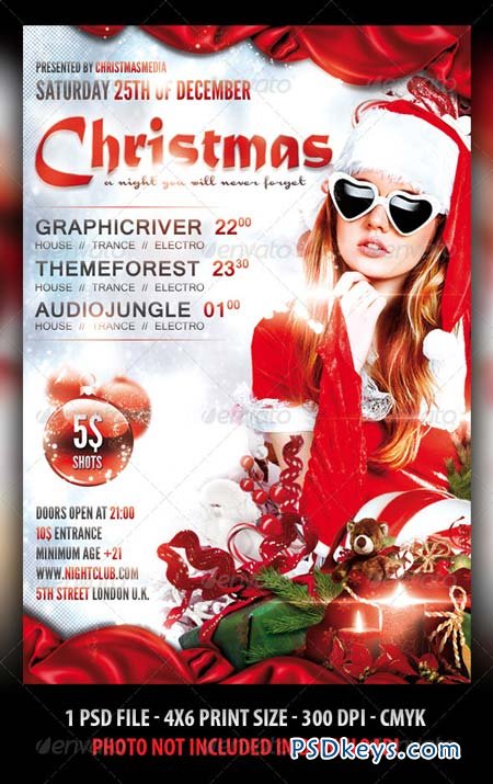 Christmas Party Flyer Template 3302243