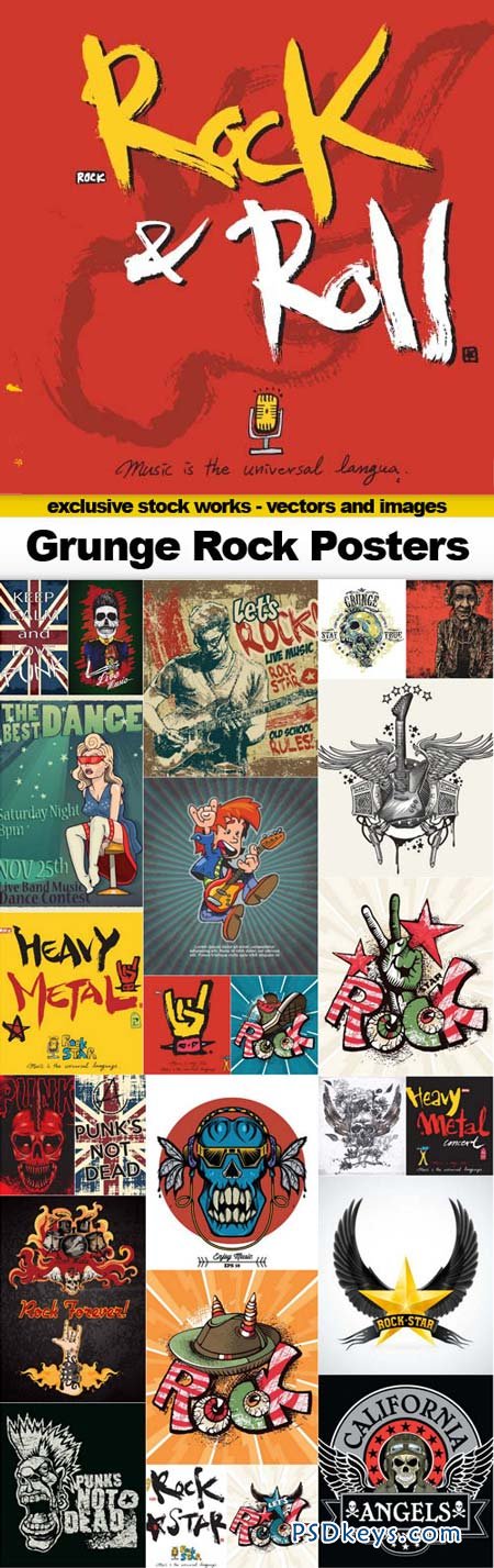 Grunge Rock Posters - 25xEPS