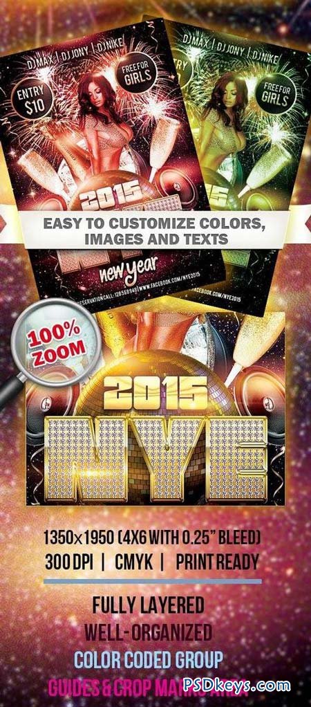 New Year  Club and Party Flyer PSD Template