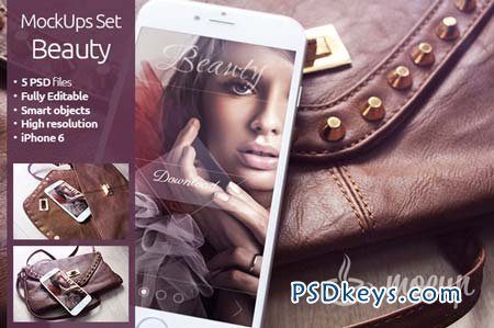 PSD iPhone 6 Mockups Set Beauty 101904