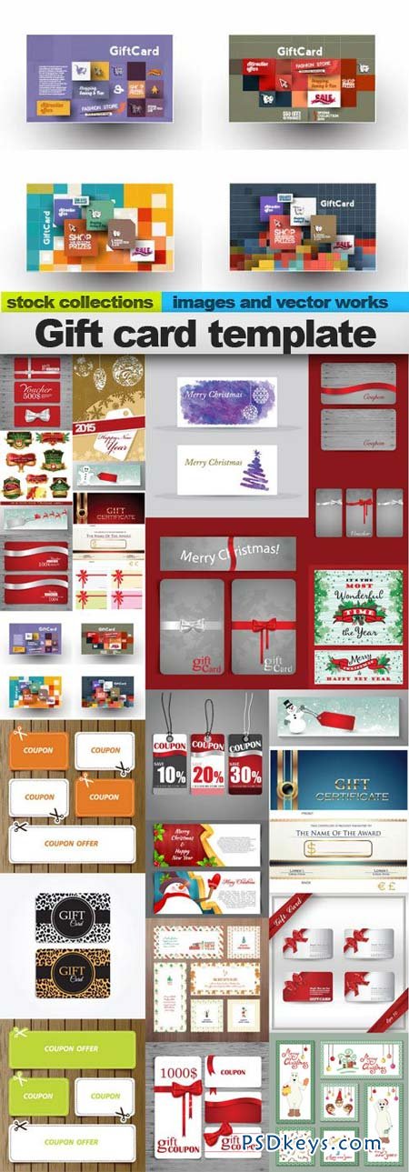 Gift card template 25xEPS