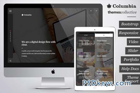 Columbia - Creative Bootstrap Theme 90755