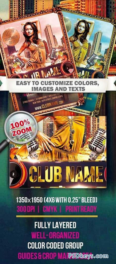 Club Name  Club and Party Flyer PSD Template