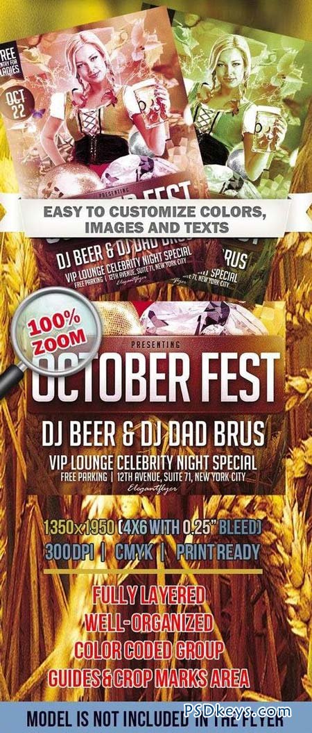 October Fest 2 Club and Party Flyer PSD Template