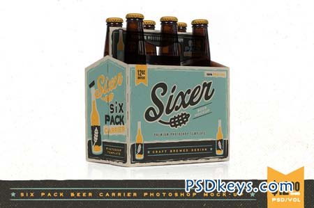 Six pack beer bottle carrier Mock-Up 103139
