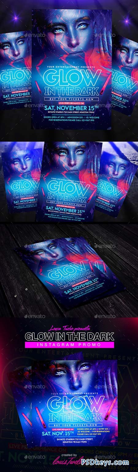 Glow in the Dark Flyer + Instagram Promo 9136501