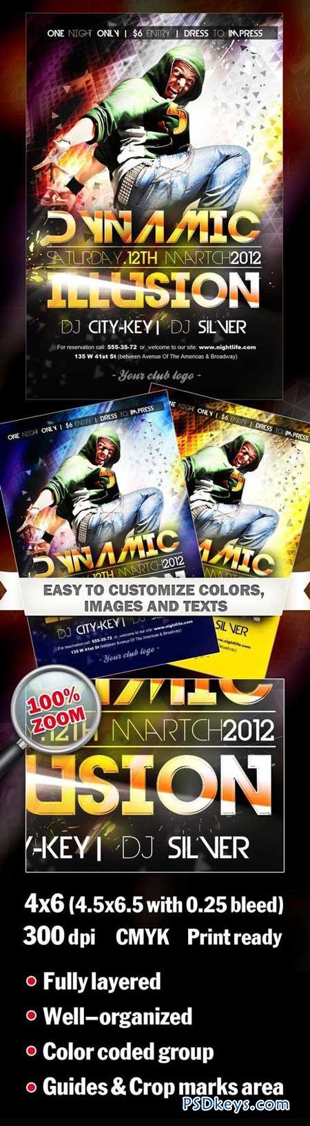 Dynamic Illusion - Flyer Poster PSD Template