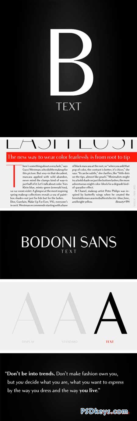 Bodoni Sans Text Font Family - 4 Fonts for $98