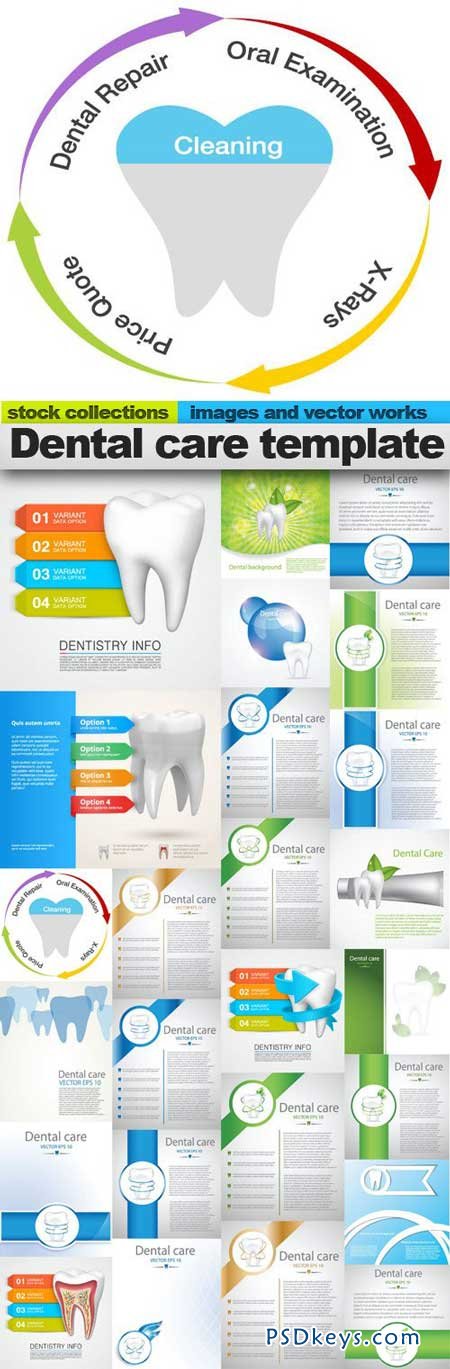 Dental care template 25xEPS