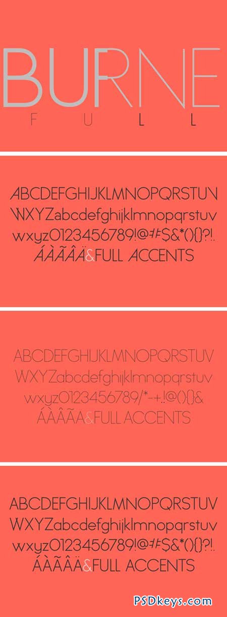 Burne Font Family - 3 Fonts for $12
