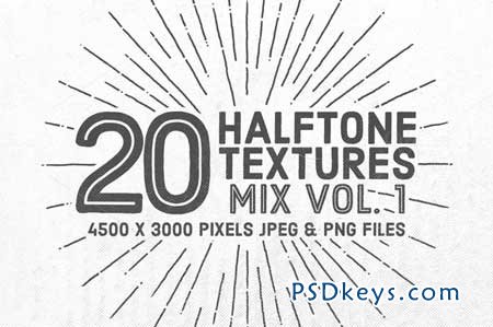 20 Halftone Textures Mix Vol. 1 87743