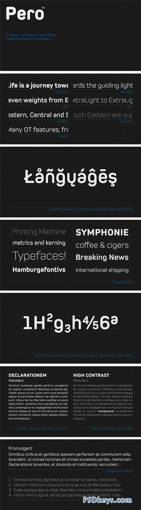 Pero Font Family - 7 Fonts for $125