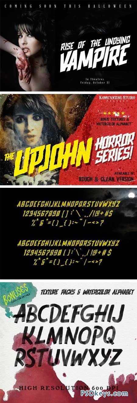 Upjohn Font Family - 2 Fonts for $19 (Plus Bonus)