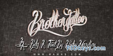 Brother Tattoo Font for $59