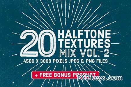 20 Halftone Textures Mix Vol. 2 89792