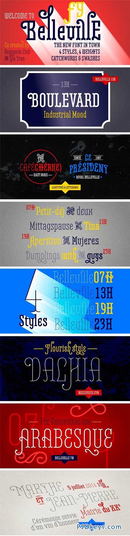 Belleville FY Font Family - 16 Fonts for $241