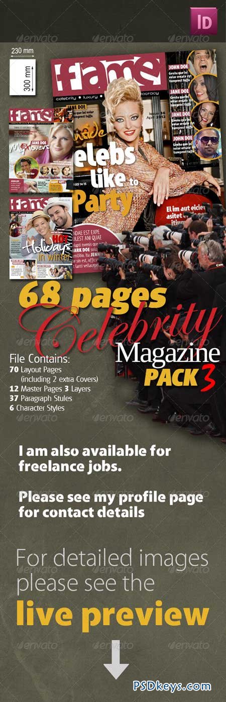68 Pages Celebrity Magazine Pack 3 796006