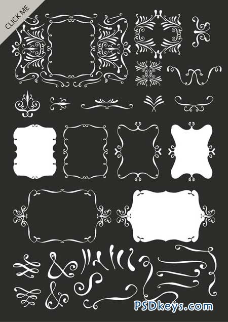 Hand drawn decorative elements 59889