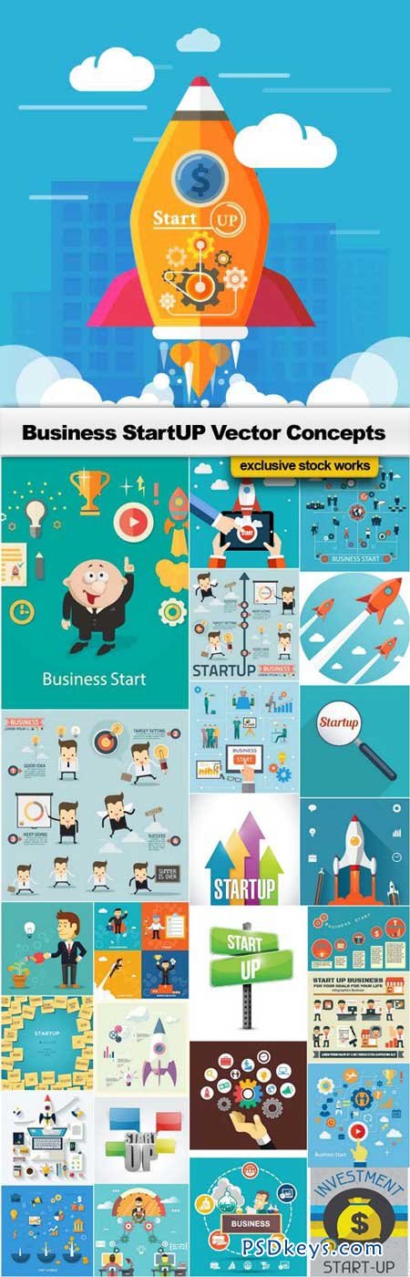 Business StartUP VEctor Designs - 26xEPS