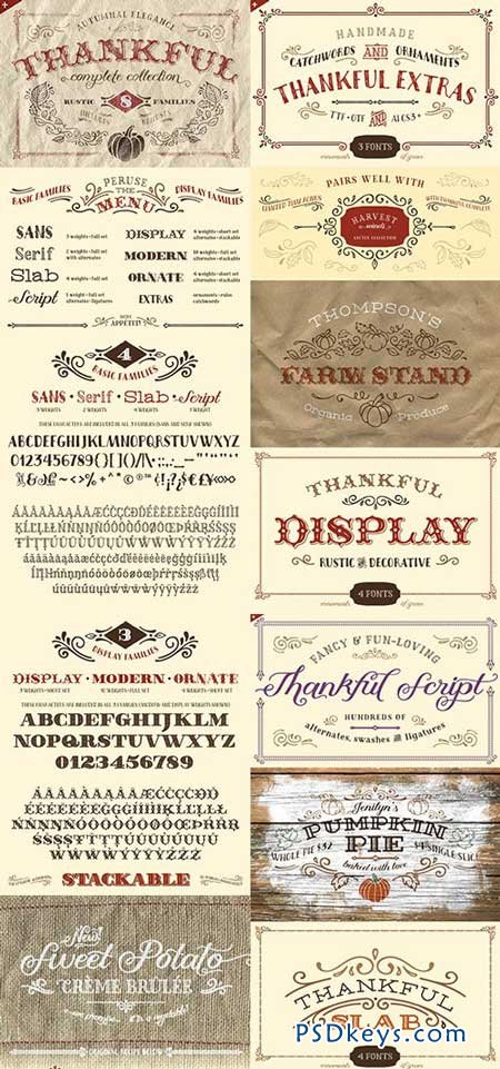 Thankful Complete Font Family
