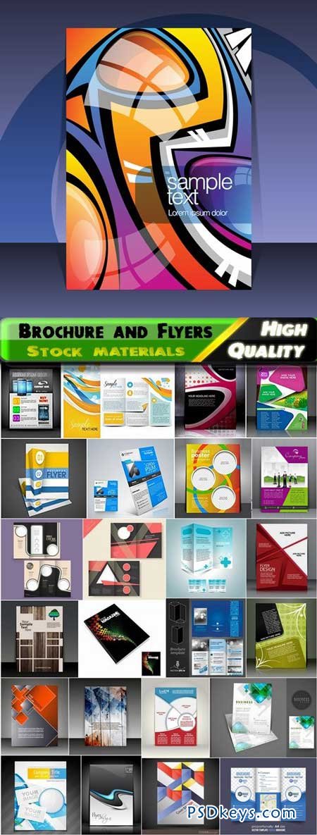 Brochure and Flyers Template Design in vector from stock #27 - 25xEps