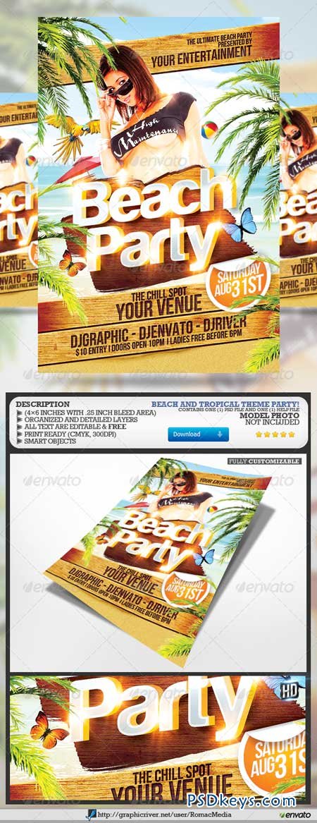 Beach Party Flyer 4659907