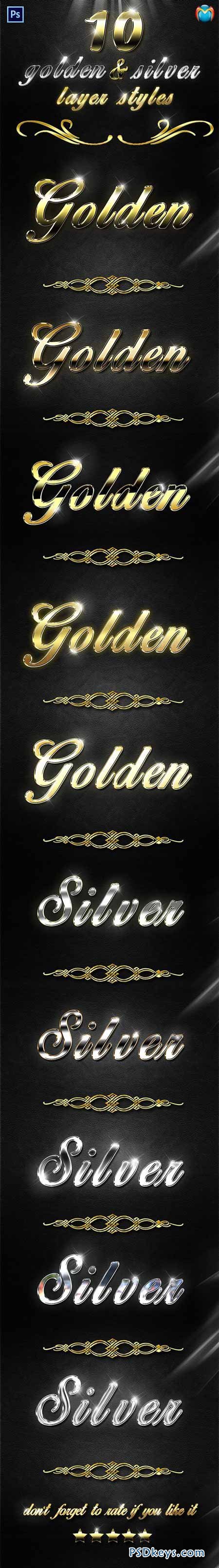 Golden & Silver Layer Styles V.2 9440356