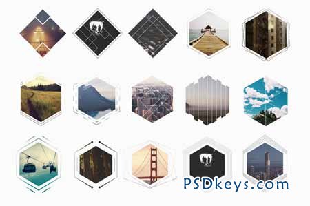 Geometric Photo Masks 109339