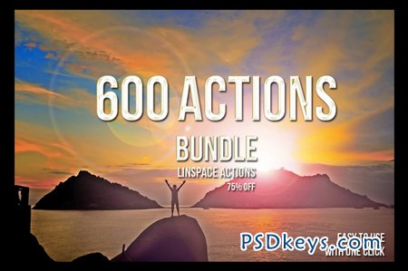 (75% OFF) 600 PS Actions Bundle 109408