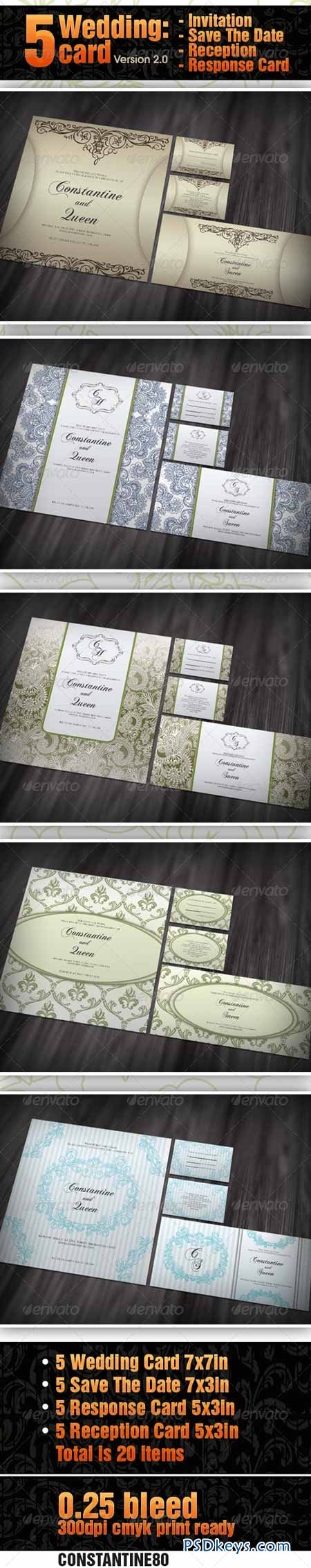 5 items Wedding Card ver 2.0 2680921