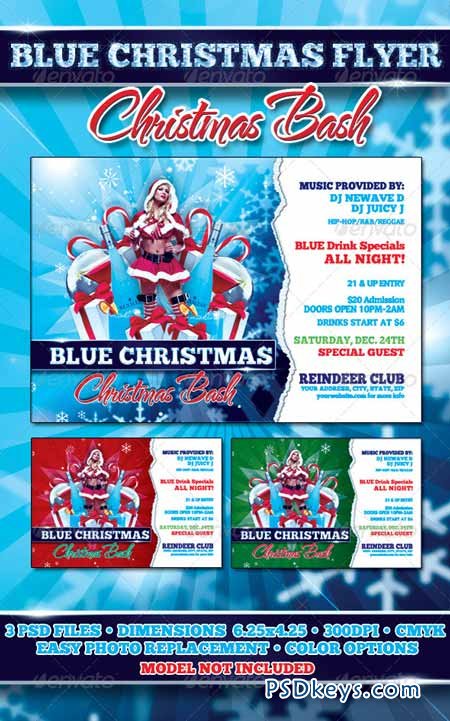 Blue Christmas Flyer Template 1055015