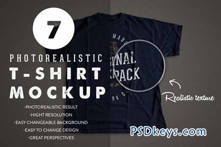 Photorealistic T-Shirt Mockup 2 68645 » Free Download Photoshop Vector ...