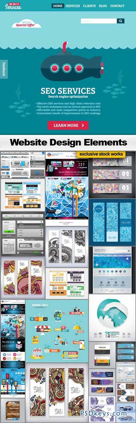 Website Design Elements - 25xEPS