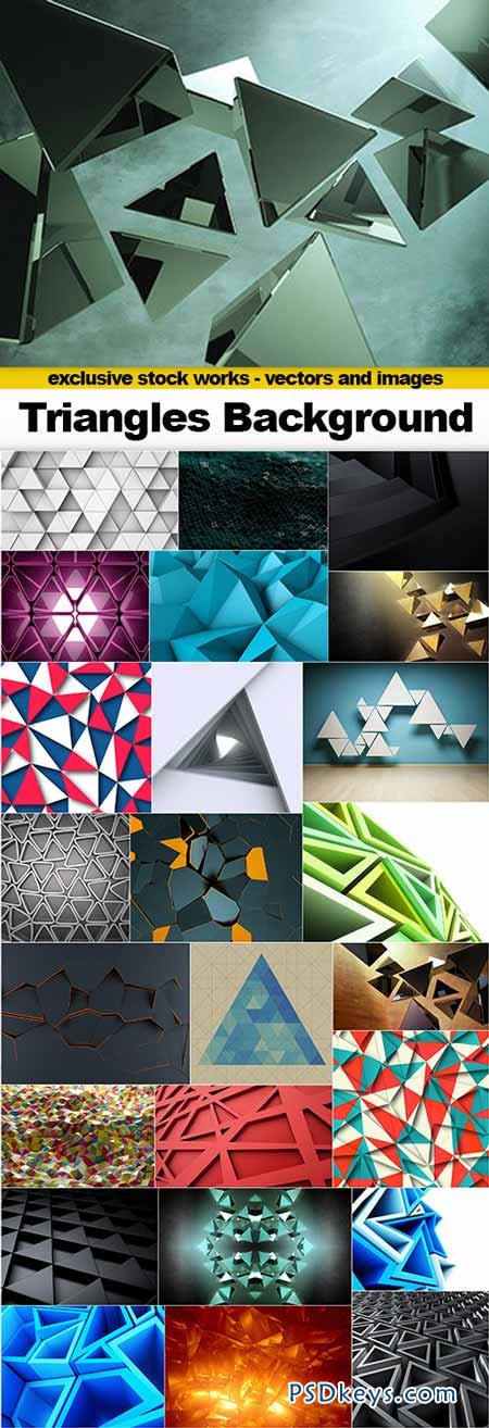 Abstract Triangle Backgrounds - 25xJPEGs
