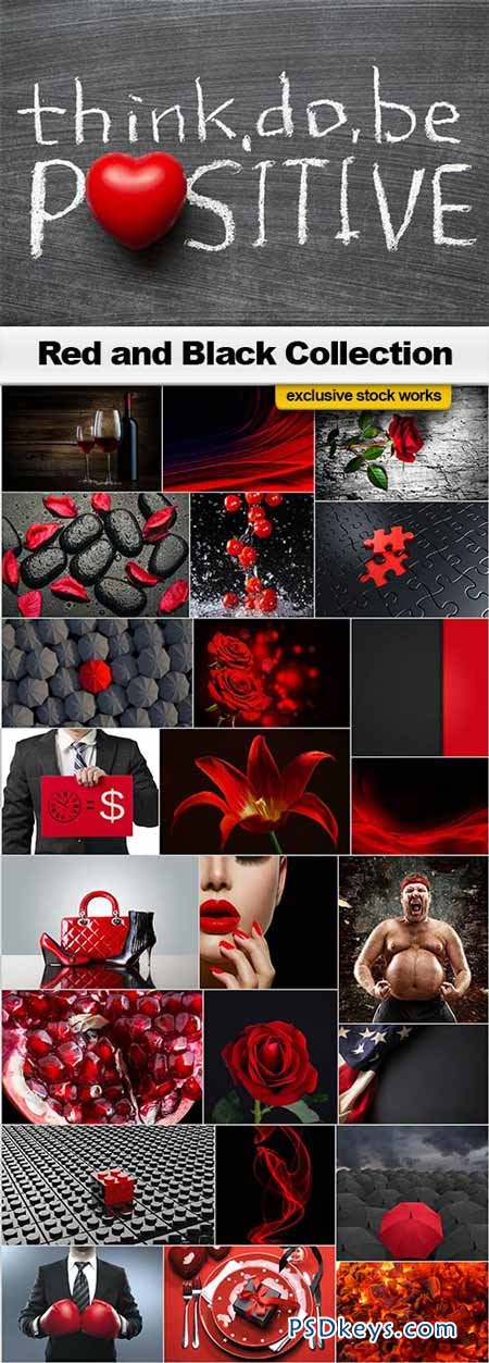 Red and Black - 25xJPEGs