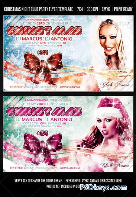 Christmas Night Club Party Concert Flyer V2 715594